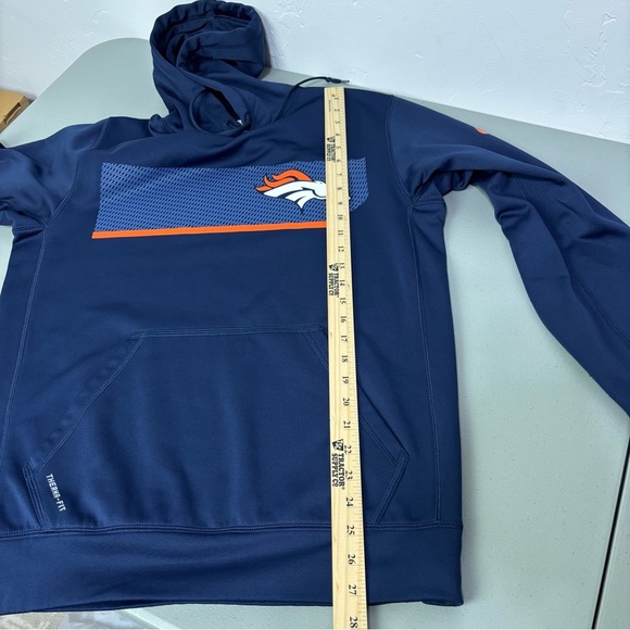 Nike NFL Denver Broncos Men's Hoodie Navy Blue Athletic Activewear Therma Fit S - Picture 10 of 10